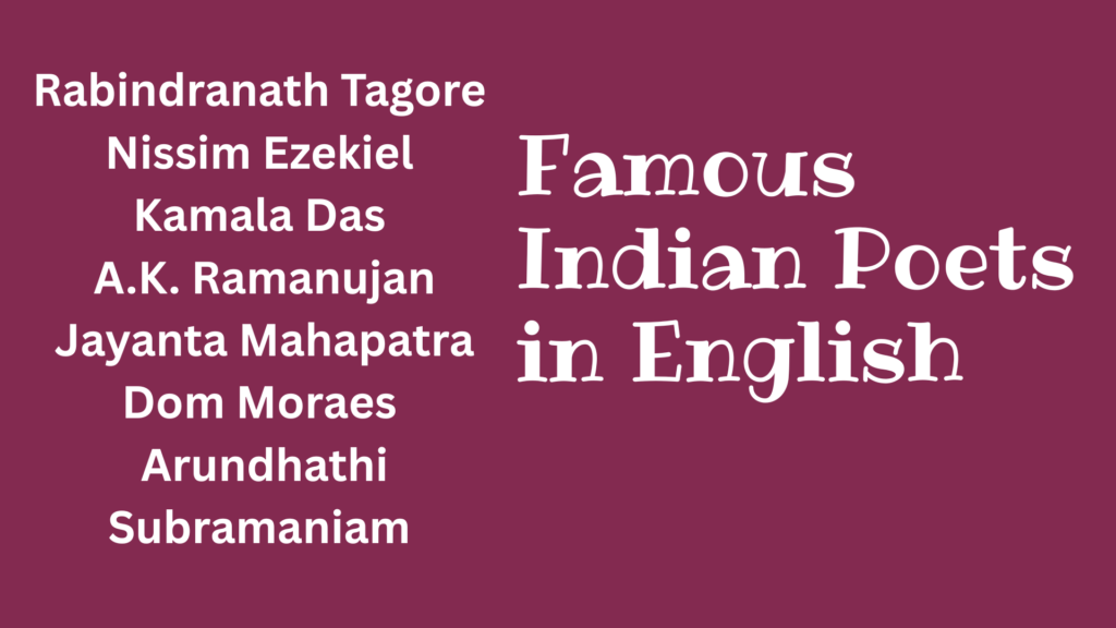 Famous Indian Poets in English